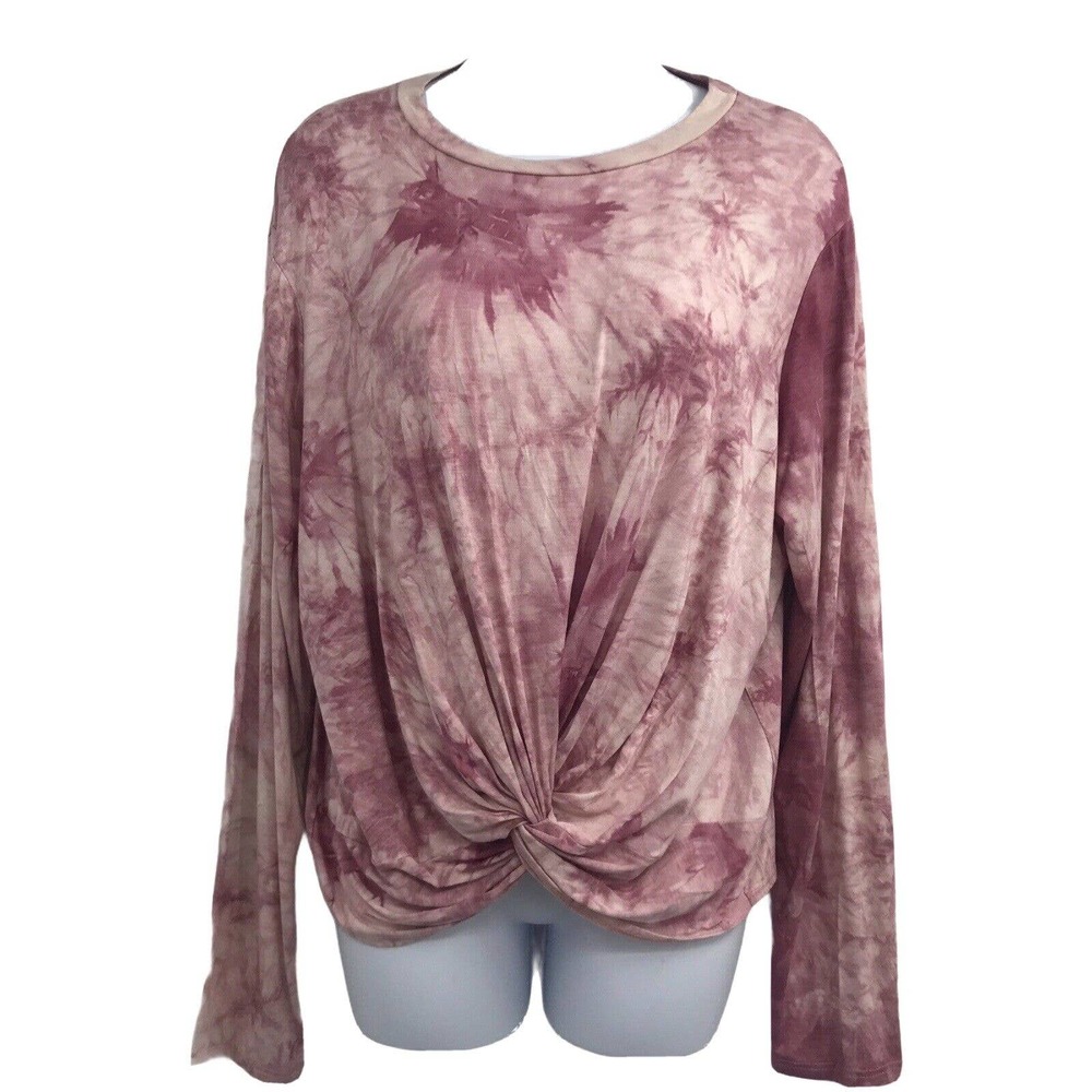 FUNKY PINK WOMEN'S KNOT FRONT PINK TOP